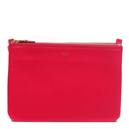 Celine Lambskin Small Trio Crossbody Bag Fuchsia 1 of 9