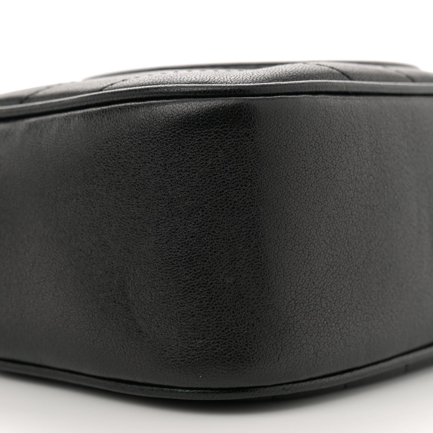 Sakai Be Green Calfskin Diagonal Stitched Small Blondie Shoulder Bag Black