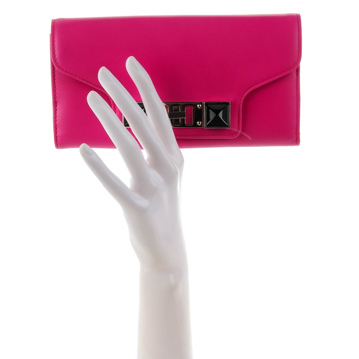 Proenza Schouler Smooth Calfskin PS11 Continental Wallet Hot Pink 2 of 6