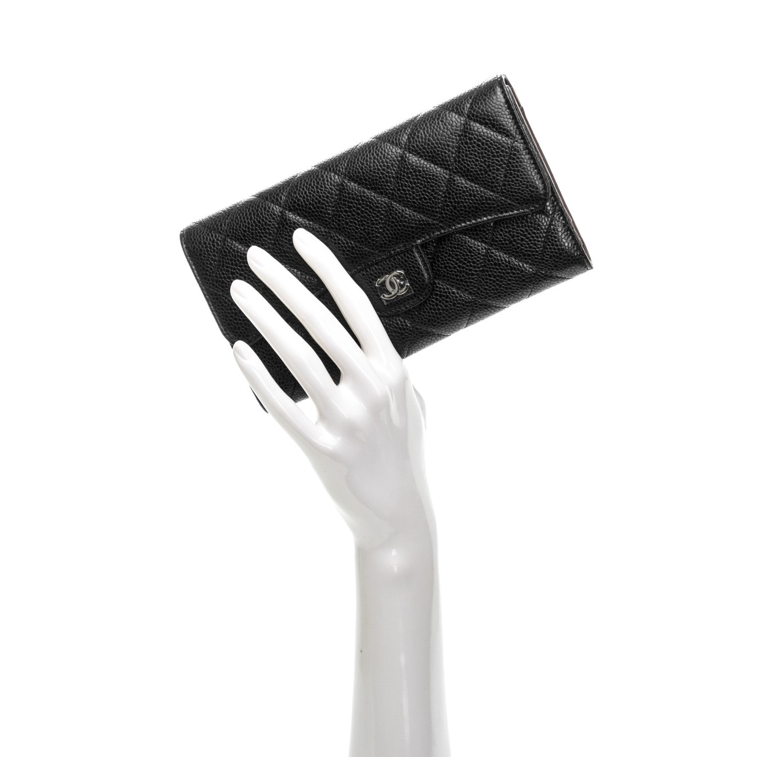 Chanel Caviar Quilted Large Flap Wallet Black 2 of 8