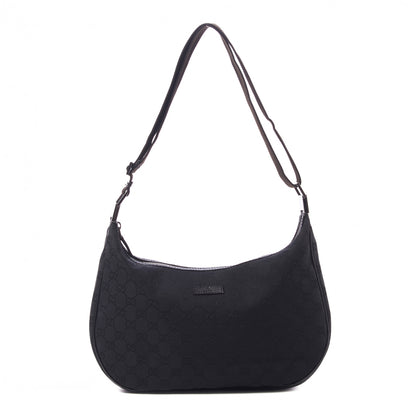 Gucci Monogram Medium Half Moon Hobo Black 1 of 9