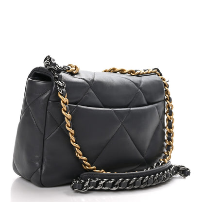 Chanel Lambskin Quilted Medium Chanel 19 Flap Dark Grey 3 of 10