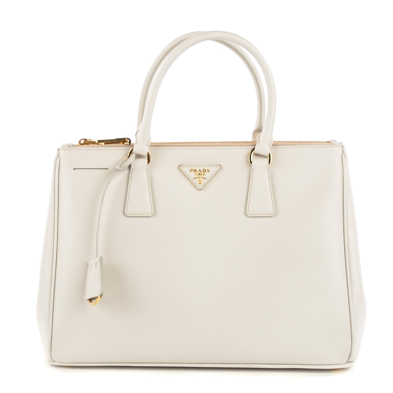 Prada Saffiano Medium Galleria Double Zip Tote Talco 1 of 17