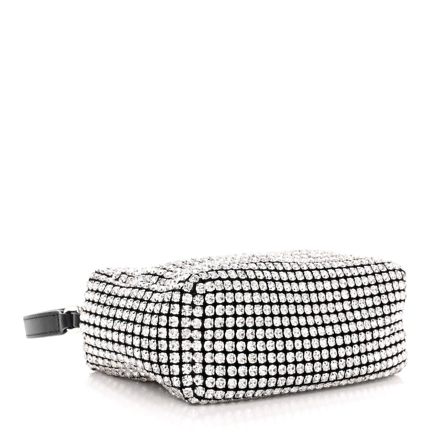Alexander Wang Mesh Crystal Rhinestone Mini Heiress Pouch Black Silver 4 of 11