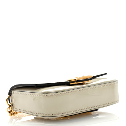 Fendi Vitello Vernice Mou Nano Baguette Belt Charm Latte 3 of 5
