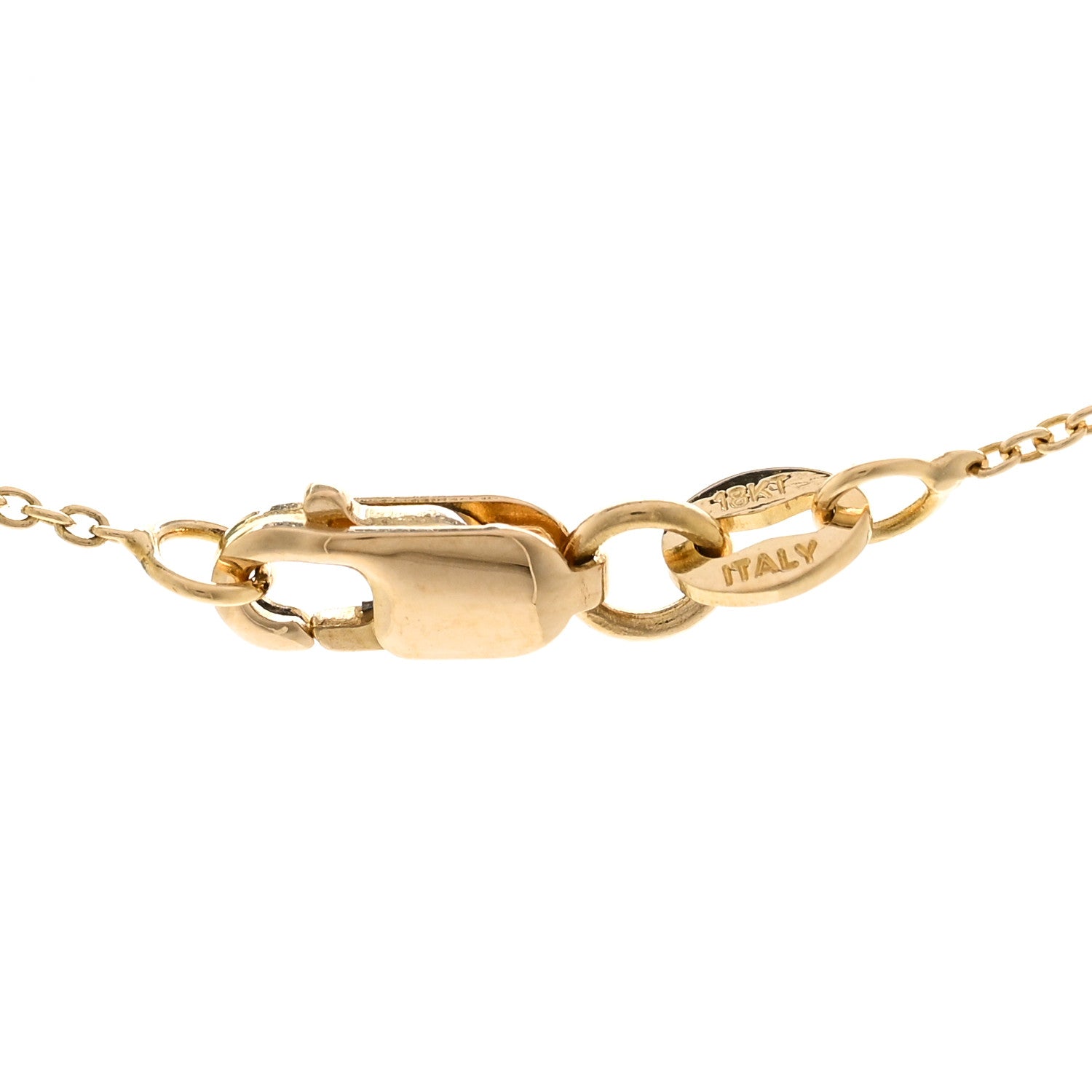 Roberto Coin 18K Yellow Gold Diamond Tiny Treasures .09ctw Circle Pendant Necklace 4 of 5