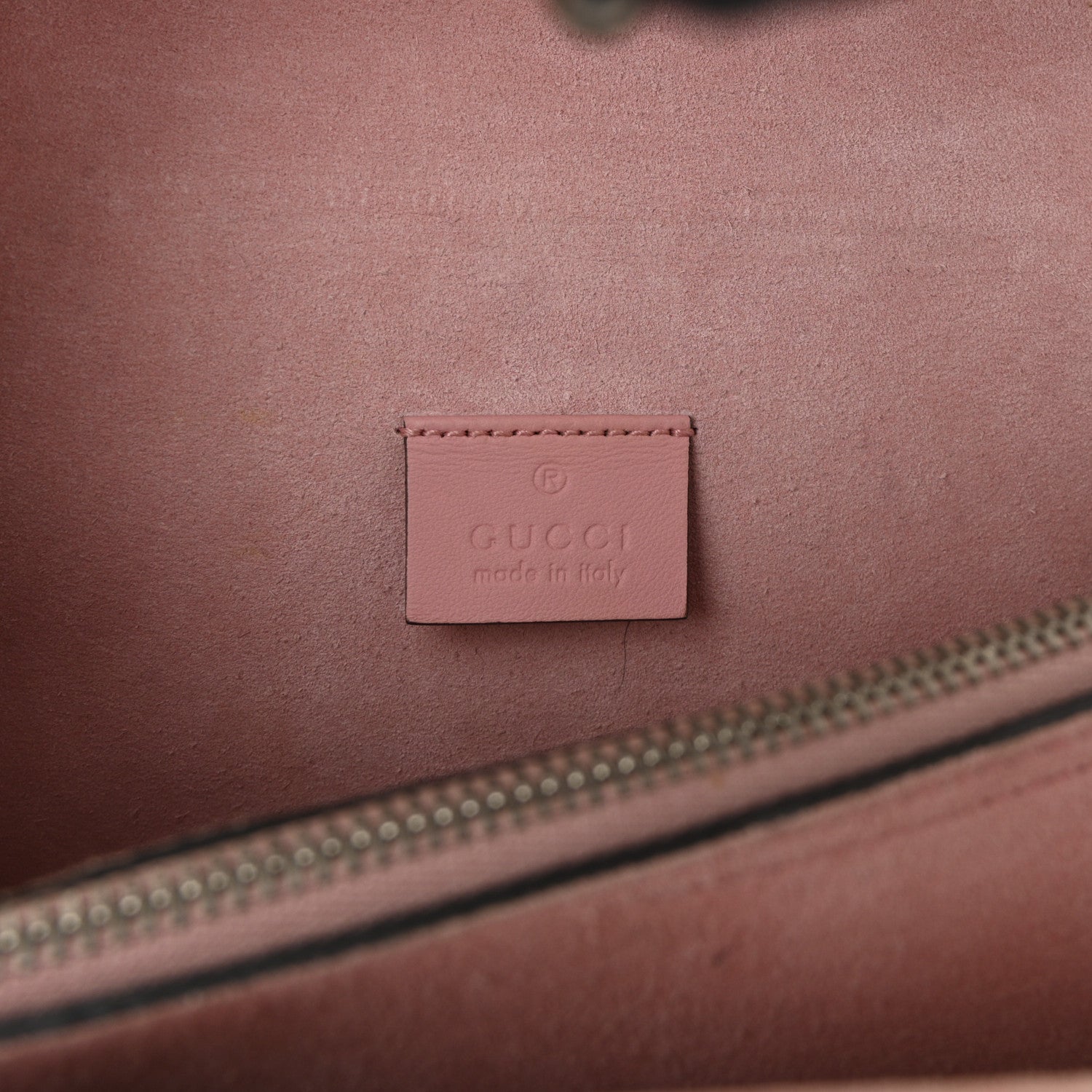 Gucci GG Supreme Monogram Suede Crystal Small Dionysus Shoulder Bag Beige Ebony Light Peonia 6 of 10