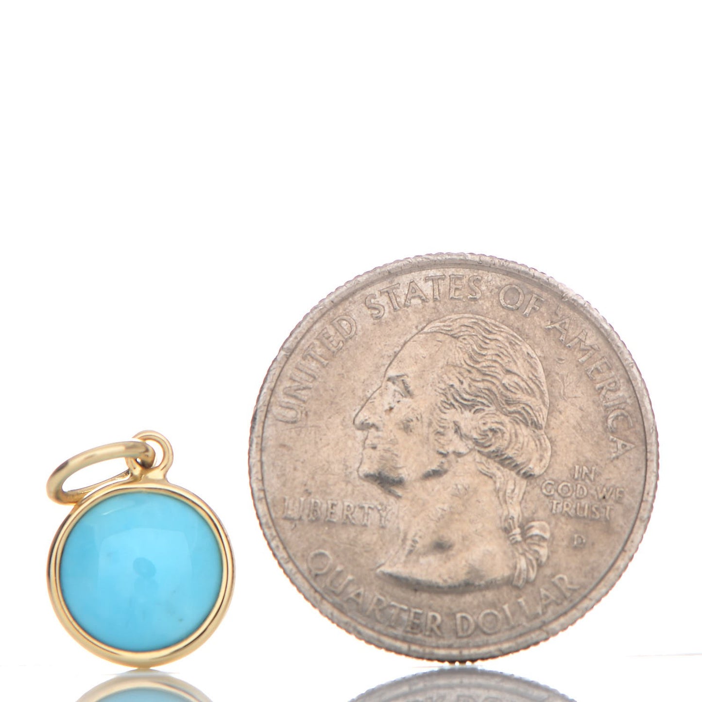 18K Yellow Gold Turquoise Paloma Picasso Dot Charm