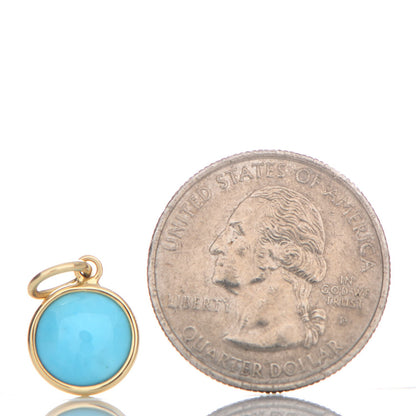 Tiffany 18K Yellow Gold Turquoise Paloma Picasso Dot Charm 2 of 7