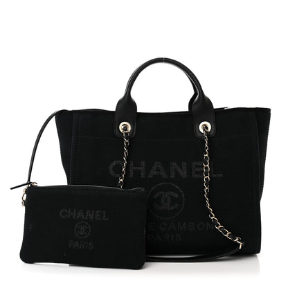 Chanel Mixed Fibers Small Deauville Tote Black 1 of 12