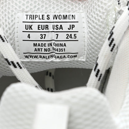 Balenciaga Fabric Mesh Clear Sole Womens Triple S Sneakers 37 White 6 of 7