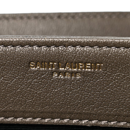 Saint Laurent Lambskin Quilted Mini Becky Chain Bag Grey Kaki 6 of 14