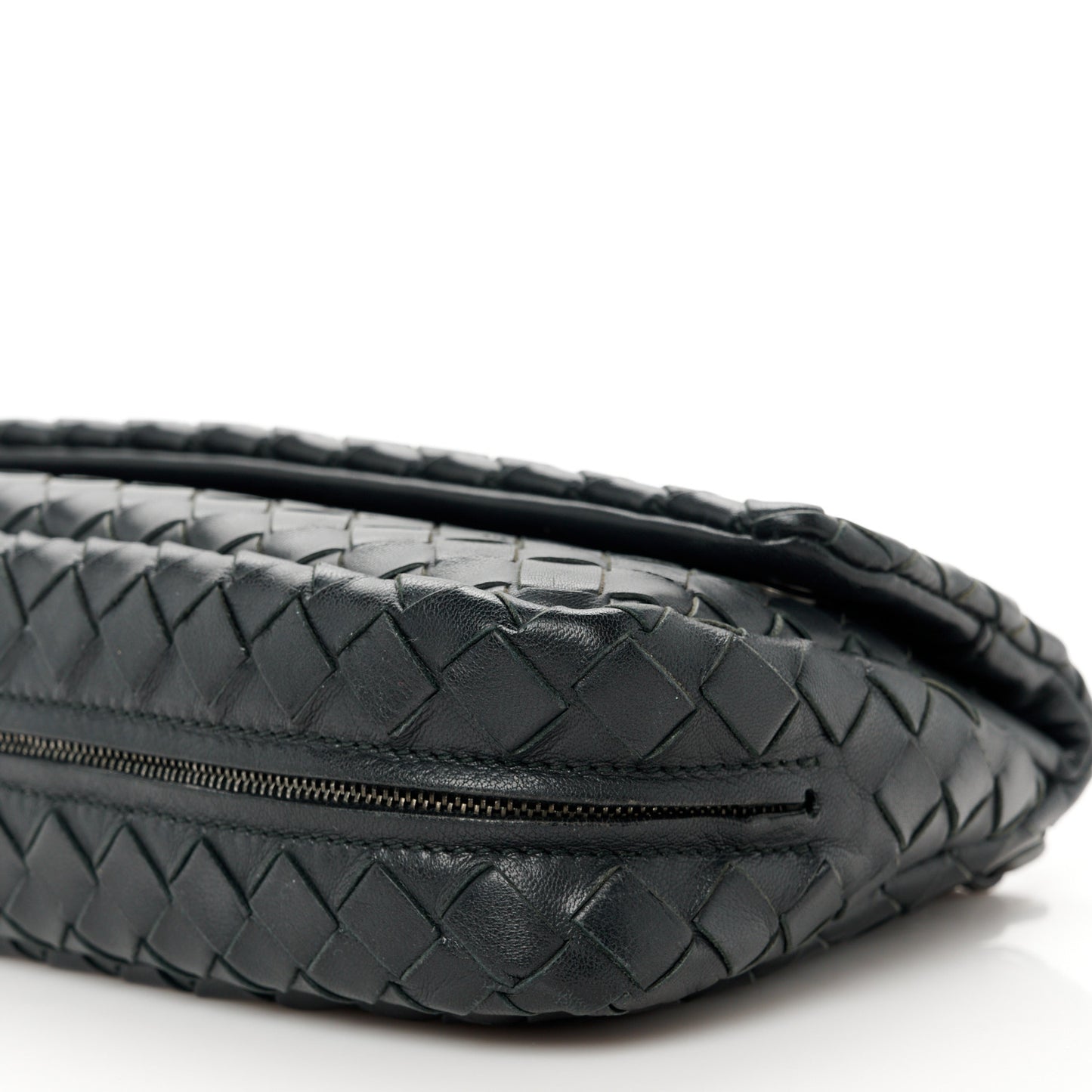 Nappa Intrecciato Small Chain Crossbody Black