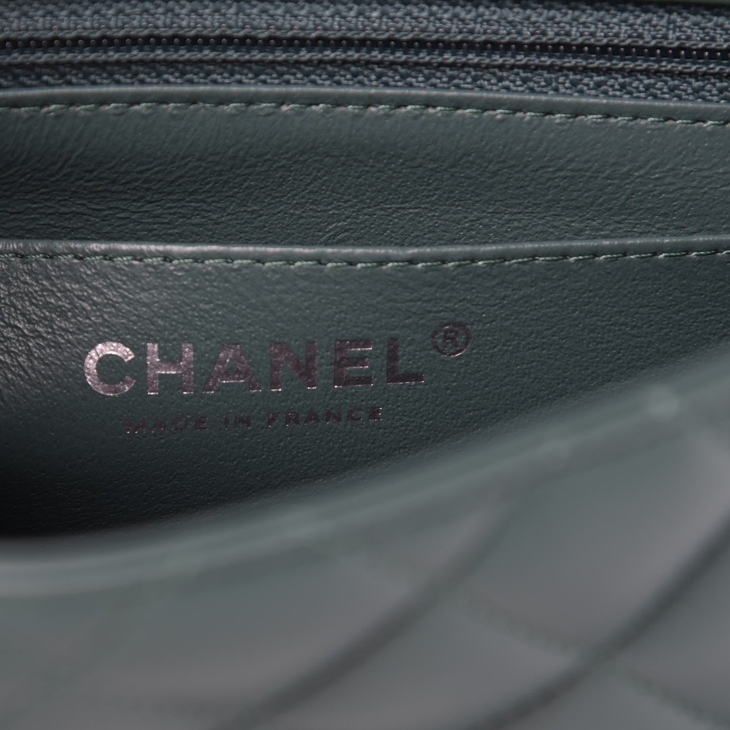 Chanel Lambskin Quilted Mini Square Flap Green 6 of 8