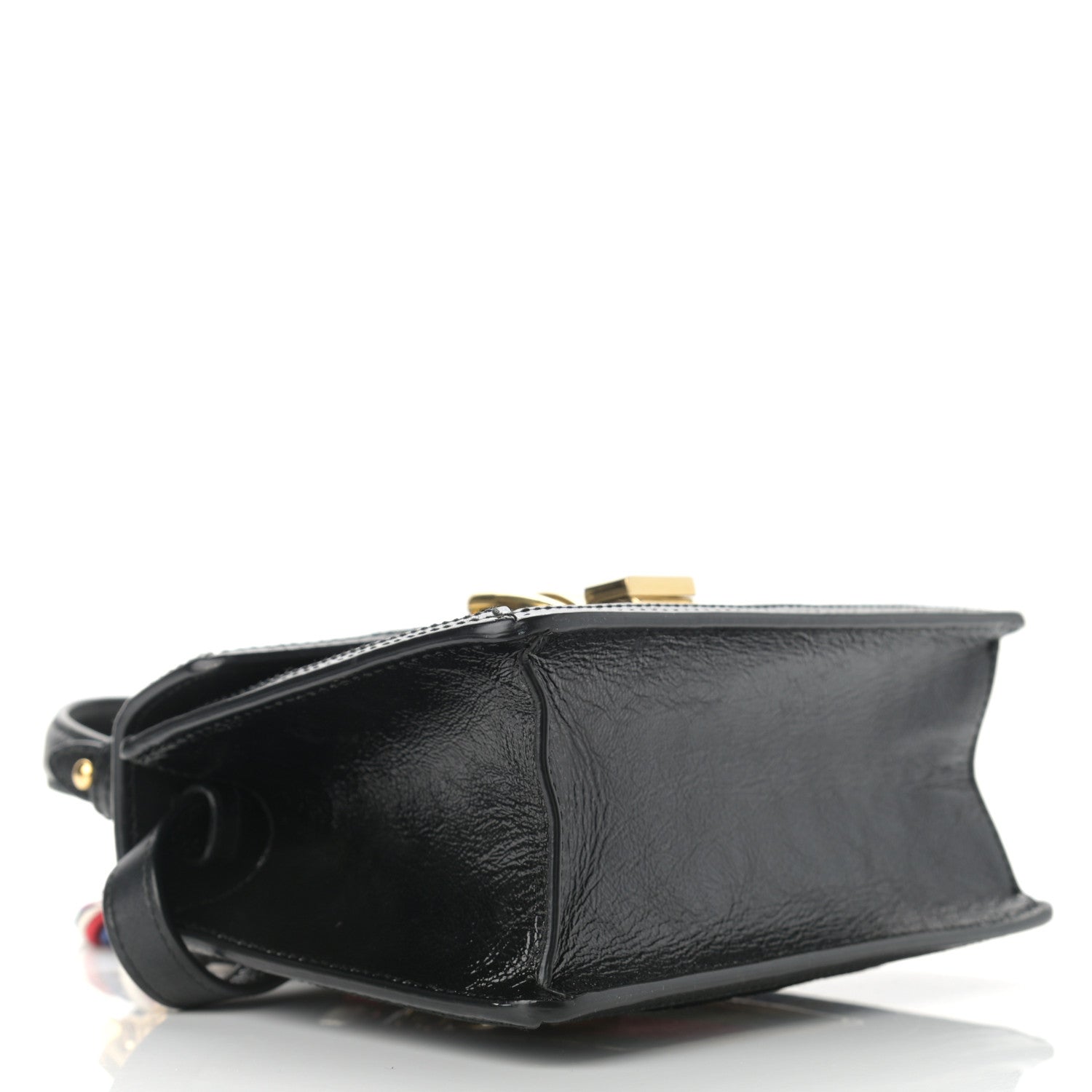 Gucci Velvet GG Monogram Mini Sylvie Top Handle Bag Black 4 of 10