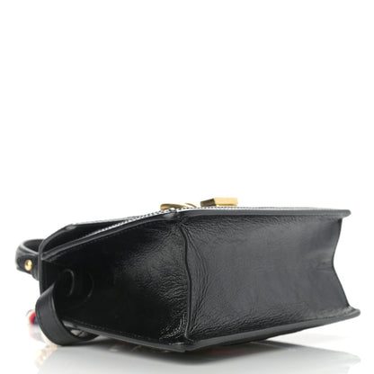 Gucci Velvet GG Monogram Mini Sylvie Top Handle Bag Black 4 of 10