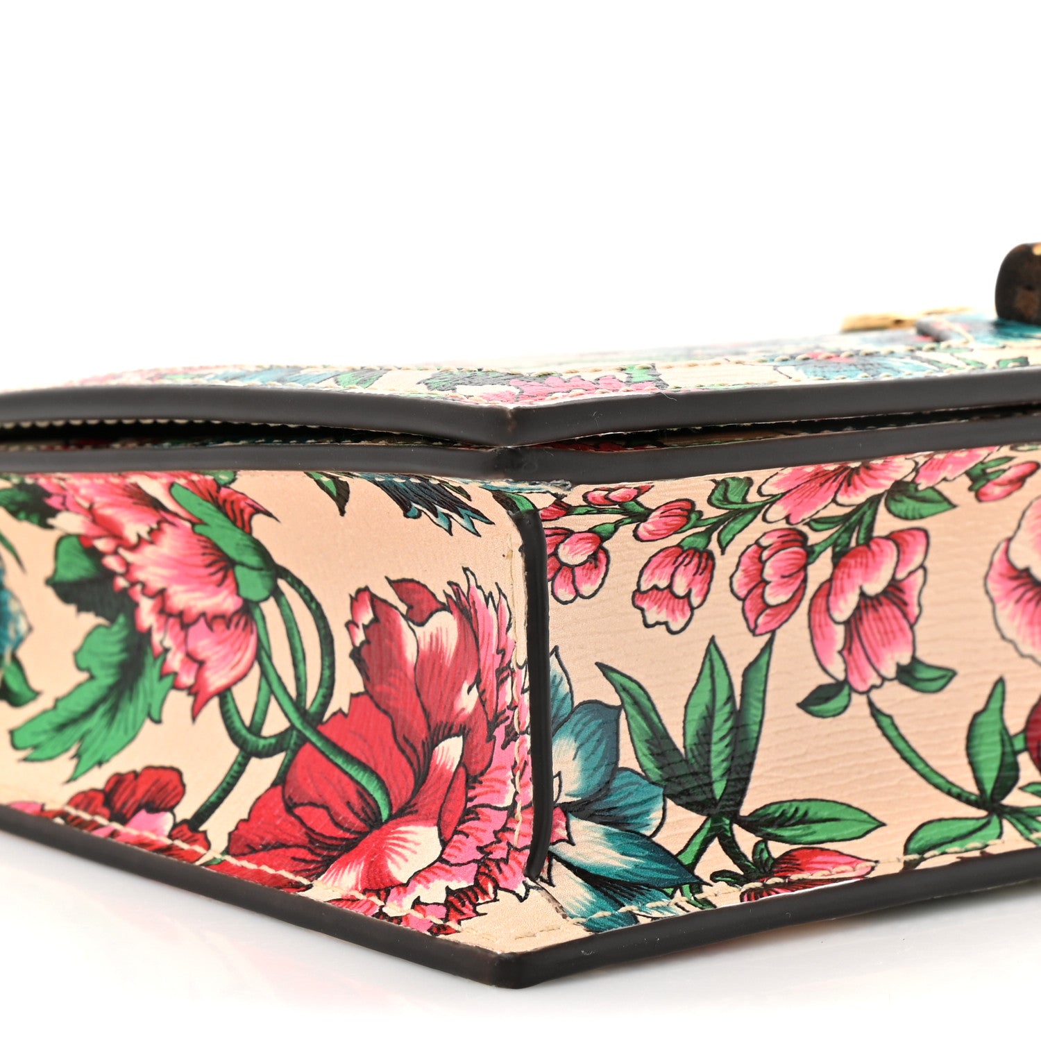 Gucci New Shangai Calfskin Floral Print Mini Diana Chain Bag Multicolor 19 of 21