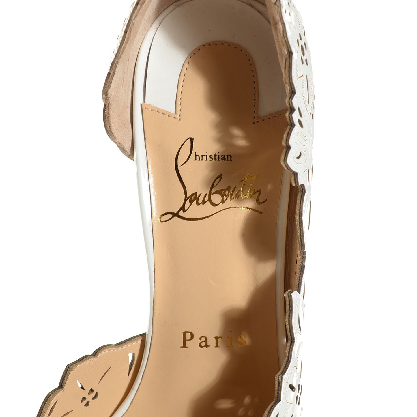 Patent Calf Beloved Laser Cut 100 Pumps 36 White