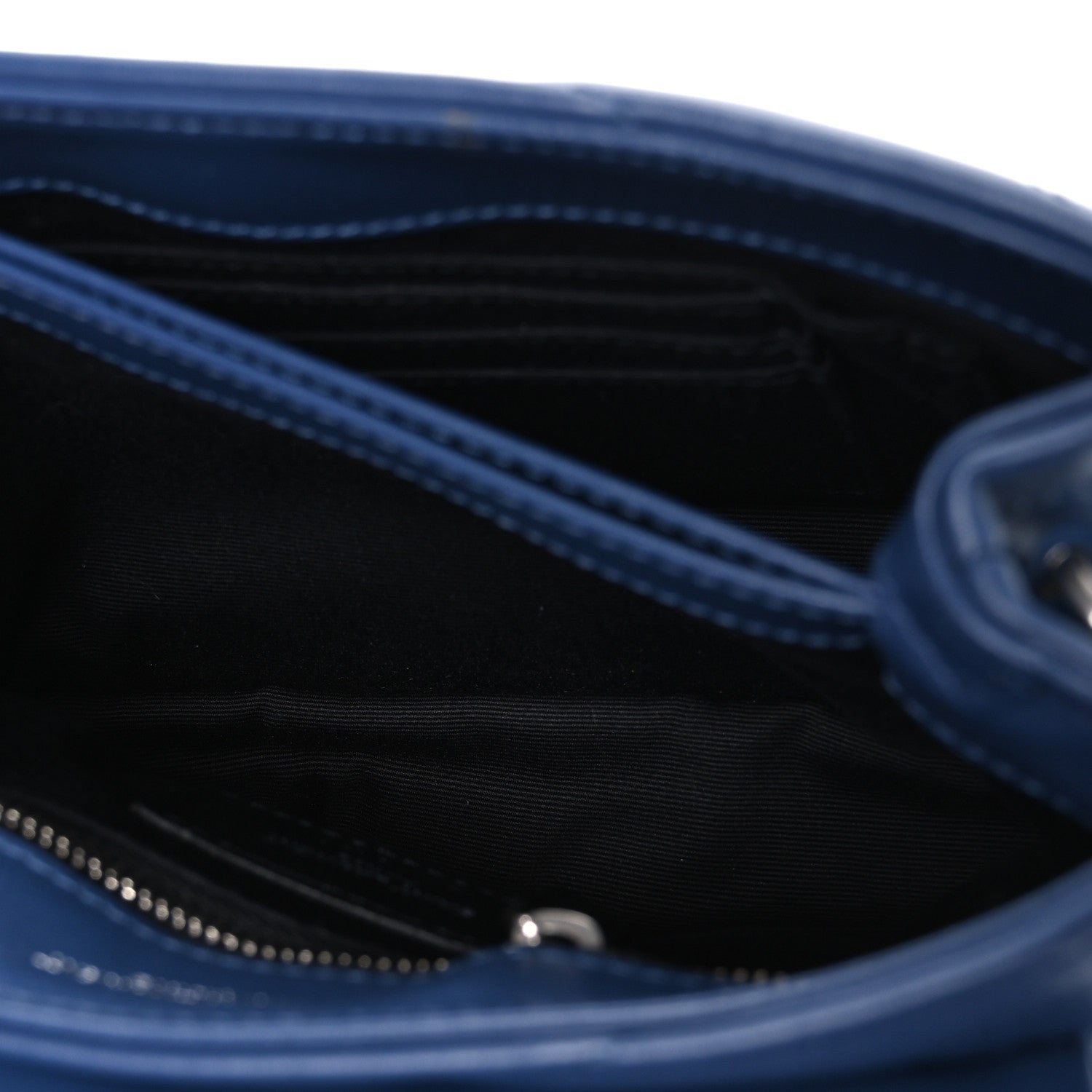 Saint Laurent Calfskin Y Quilted Monogram Toy Loulou Crossbody Bag Denim 5 of 10