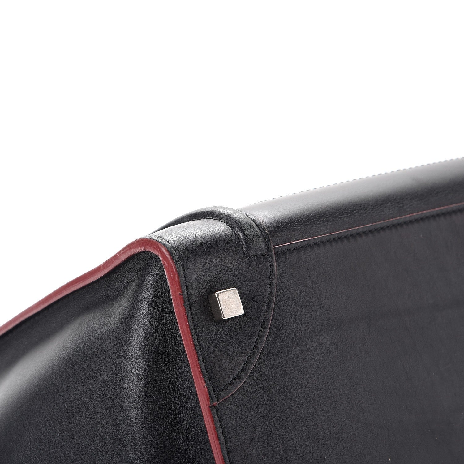 Celine Smooth Calfskin Mini Luggage Black Pink Trim 22 of 27