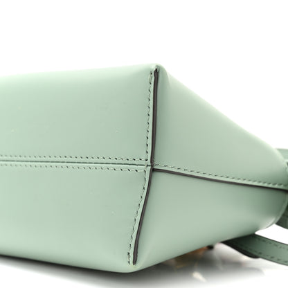 Fendi Vitello King Plexiglass Logo Embossed Mini By The Way Top Handle Boston Bag Menta 10 of 10