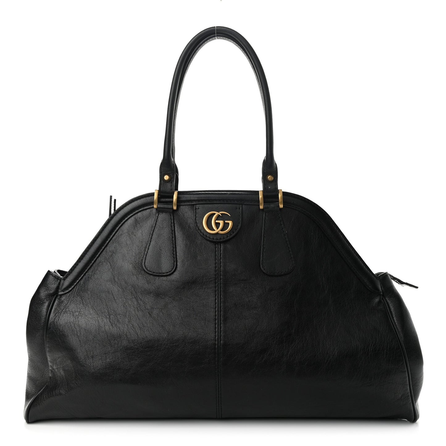 Calfskin Large Re(Belle) Top Handle Bag Black