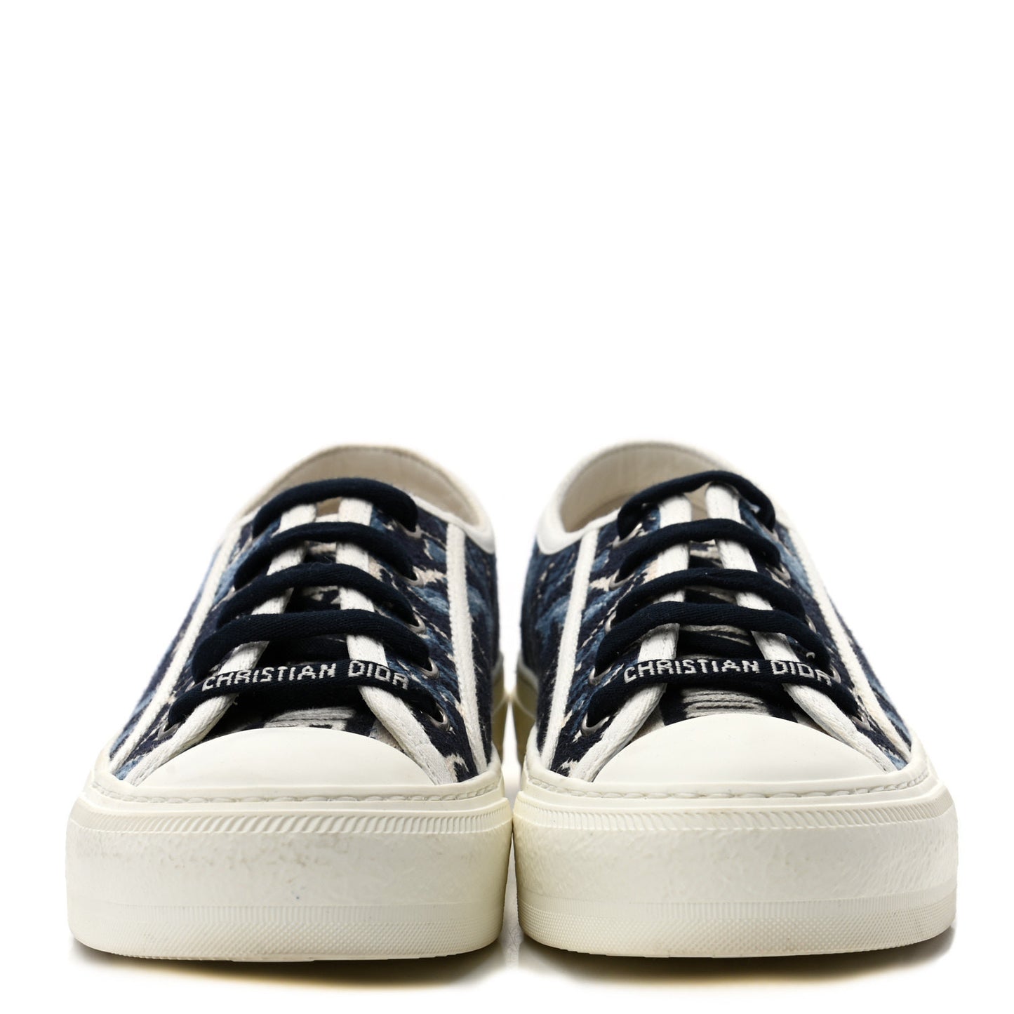 Canvas Palms Embroidered Womens Walk'N'Dior Low Top Sneakers 35.5 Indigo Blue