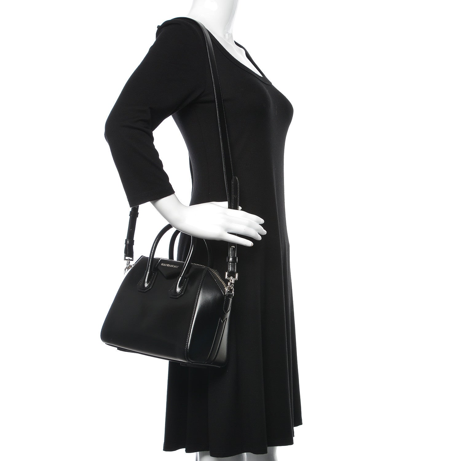 Givenchy Shiny Lord Calfskin Mini Antigona Black 2 of 9