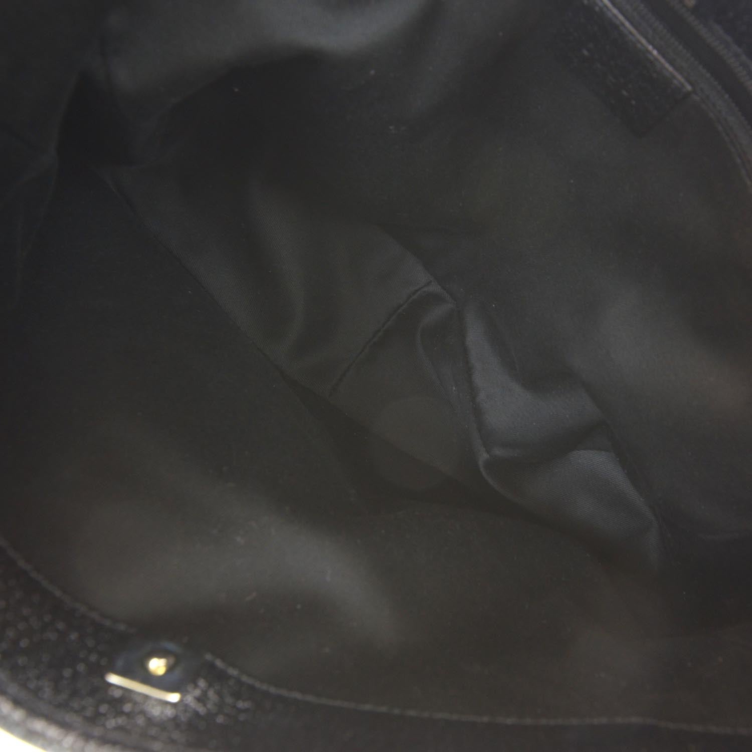 Gucci Monogram Leather Shoulder Bag Black 6 of 7