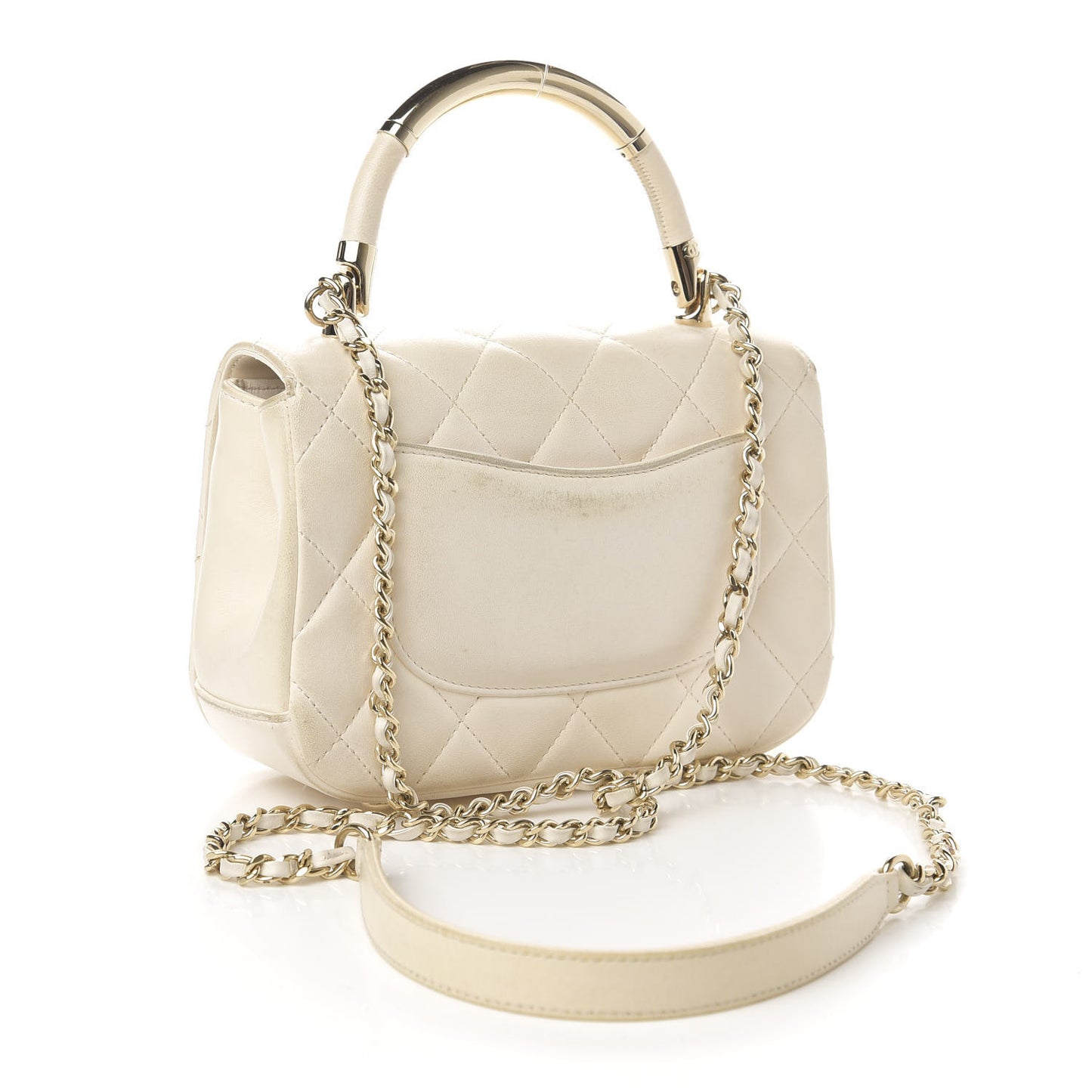 Lambskin Mini Carry Chic Flap White