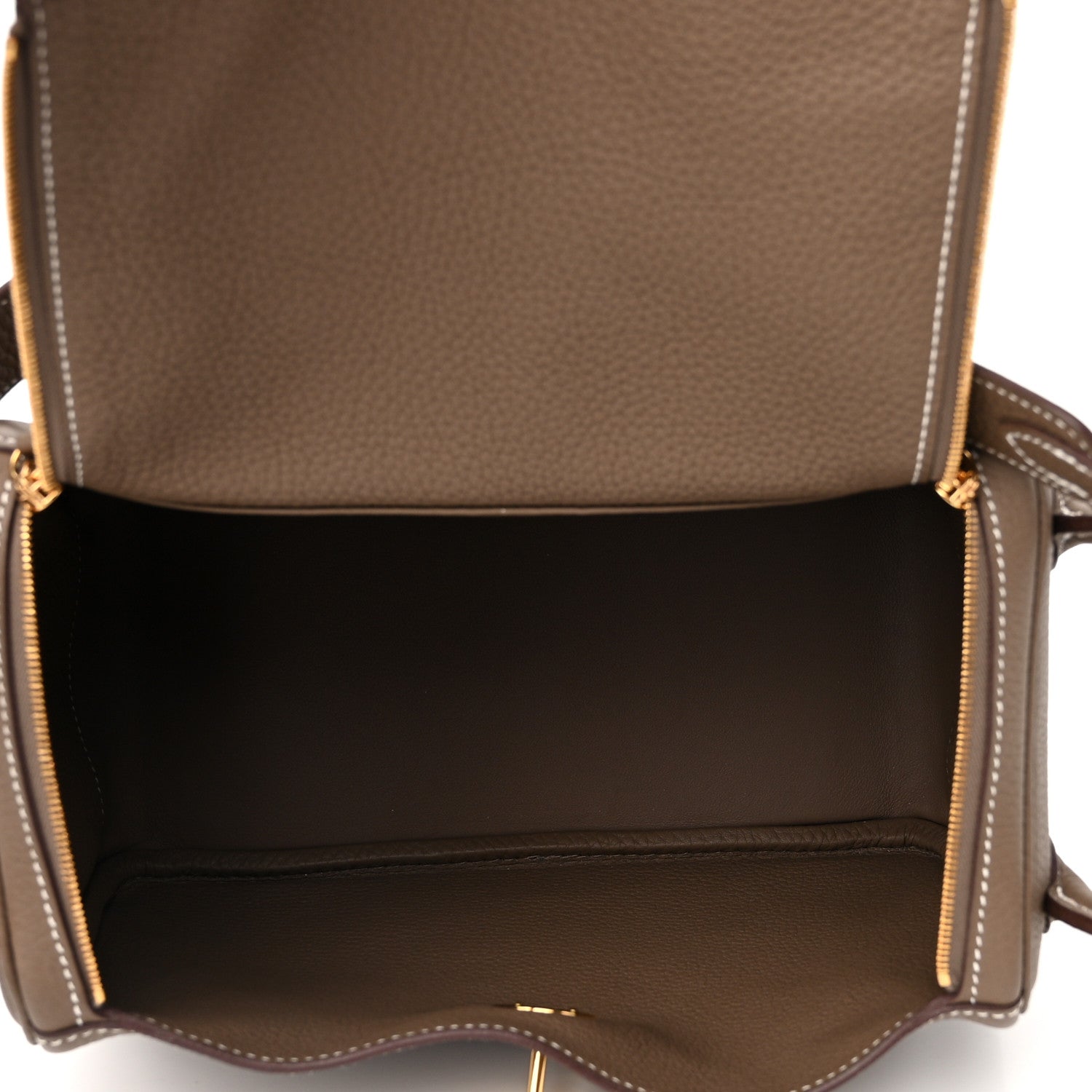 Hermes Taurillon Clemence Lindy 26 Etoupe 5 of 11