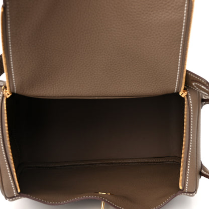 Hermes Taurillon Clemence Lindy 26 Etoupe 5 of 11