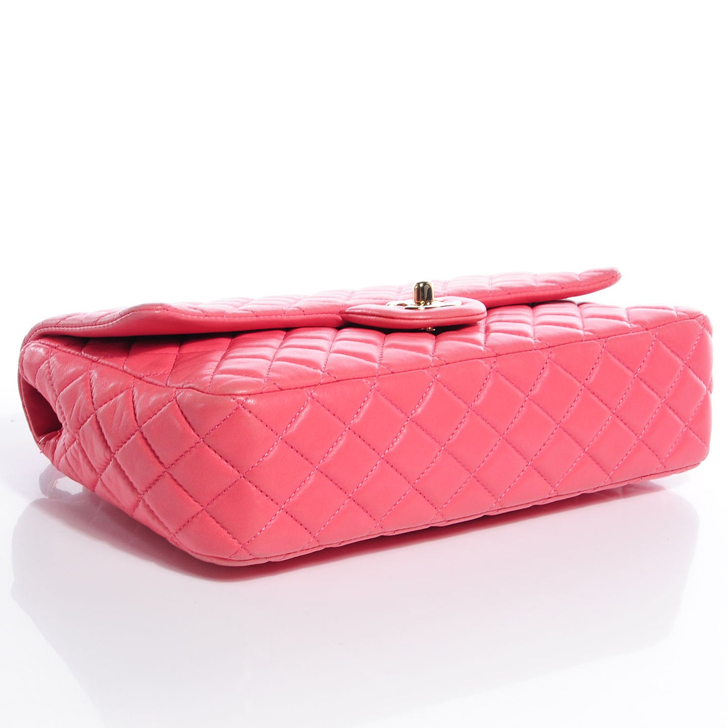 Lambskin Quilted Valentine Charms Medium Single Flap Pink