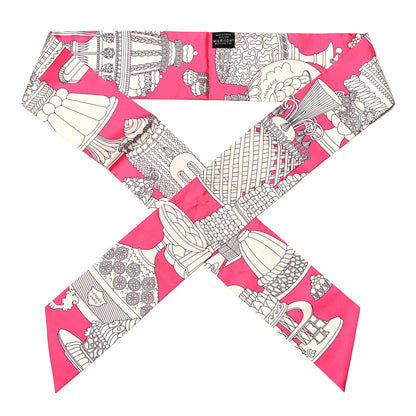 Hermes Silk Slim Maxi La Patisserie Francaise Twilly Fuchsia 1 of 5