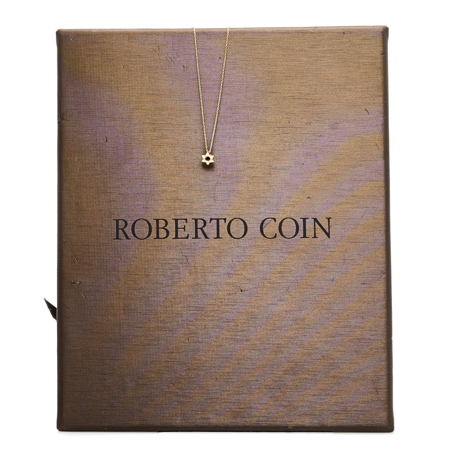 Roberto Coin 18K Yellow Gold Diamond Tiny Treasures Star of David Pendant Necklace 7 of 7