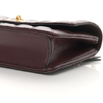 Mulberry Smooth Calfskin Quilted Small Darley Shoulder Bag Burgundy 10 of 14