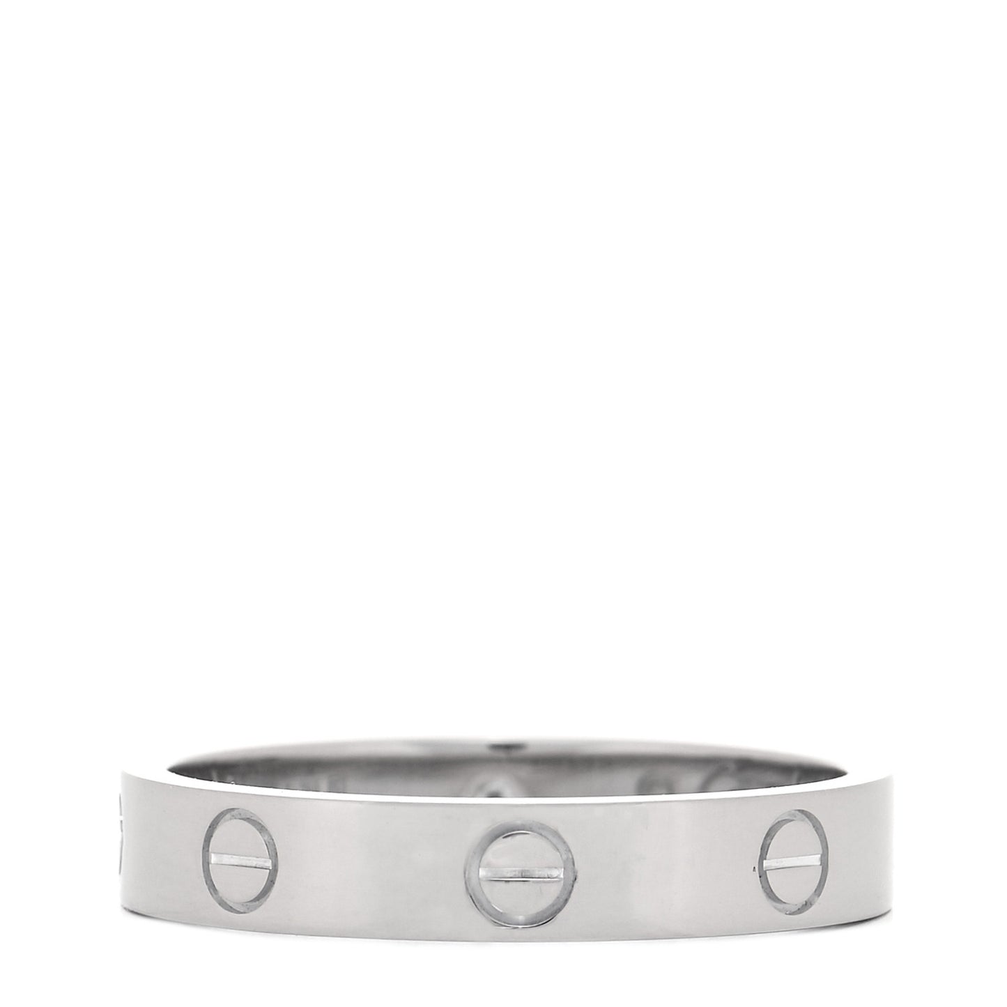 18K White Gold Diamond 4mm LOVE Wedding Band Ring 59 8.75