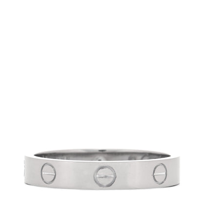 Cartier 18K White Gold Diamond 4mm LOVE Wedding Band Ring 59 8.75 3 of 5