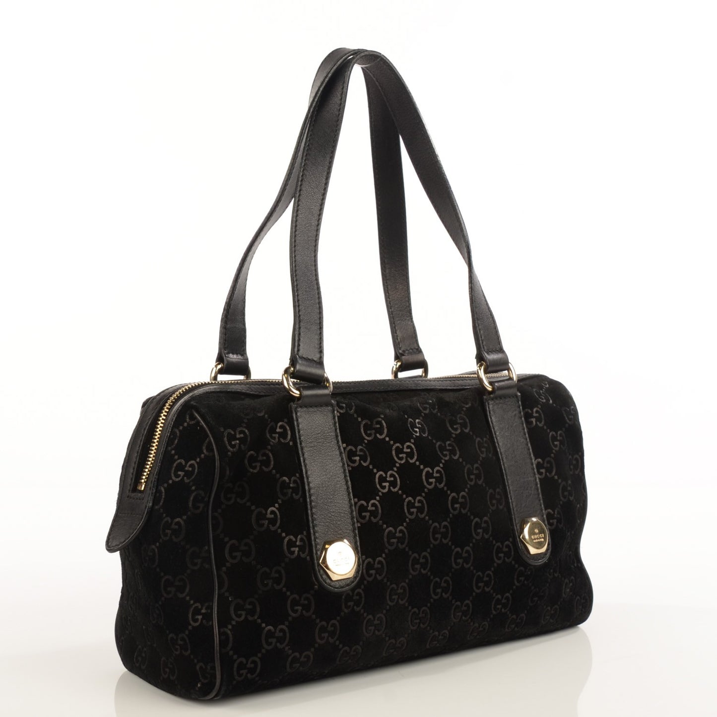 Guccissima Suede Charmy Boston Black