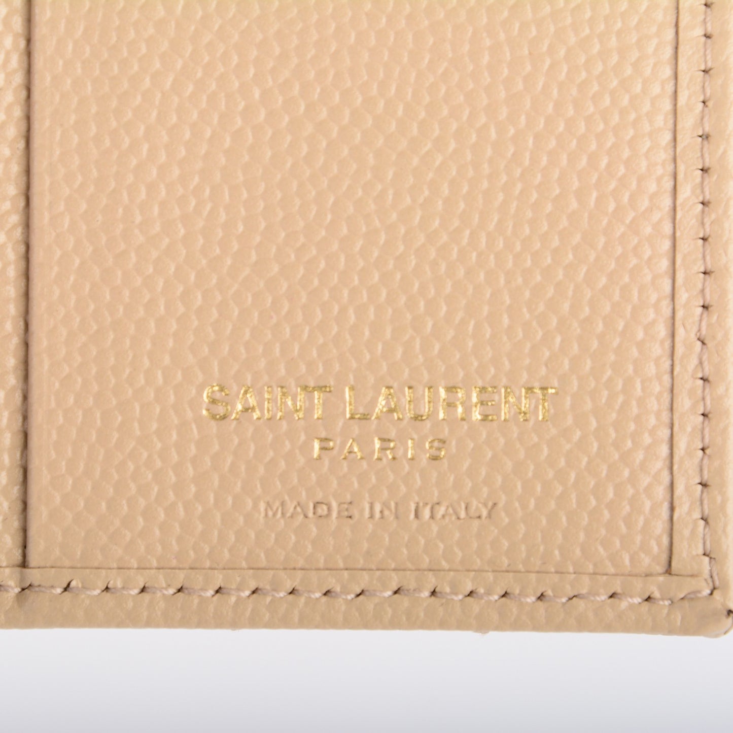 Grain De Poudre Matelasse Chevron Monogram Compact Wallet Nude Powder