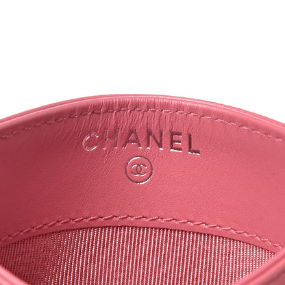 Chanel Caviar Chevron Quilted Card Holder Pink 6 of 9