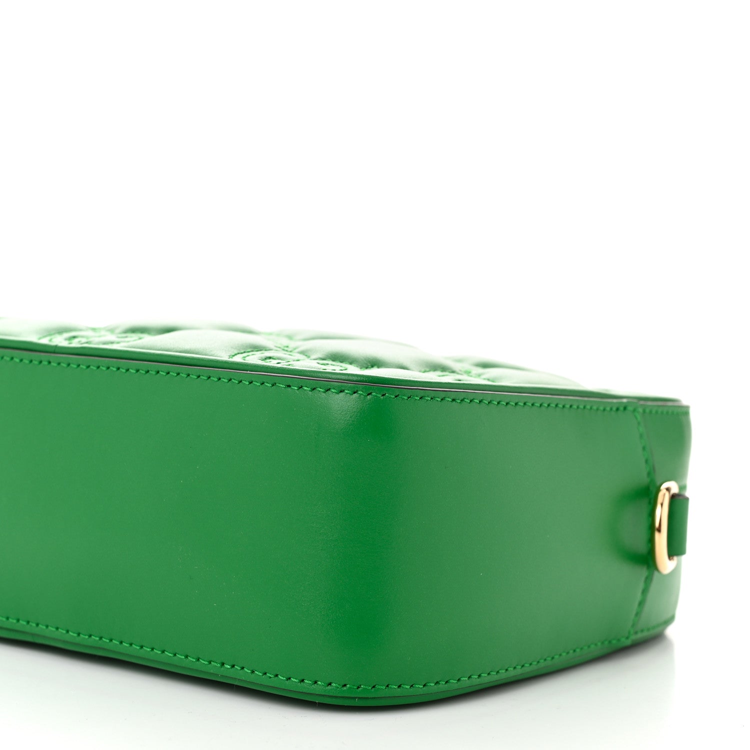 Gucci Calfskin GG Matelasse Shoulder Bag Spring Green Natural