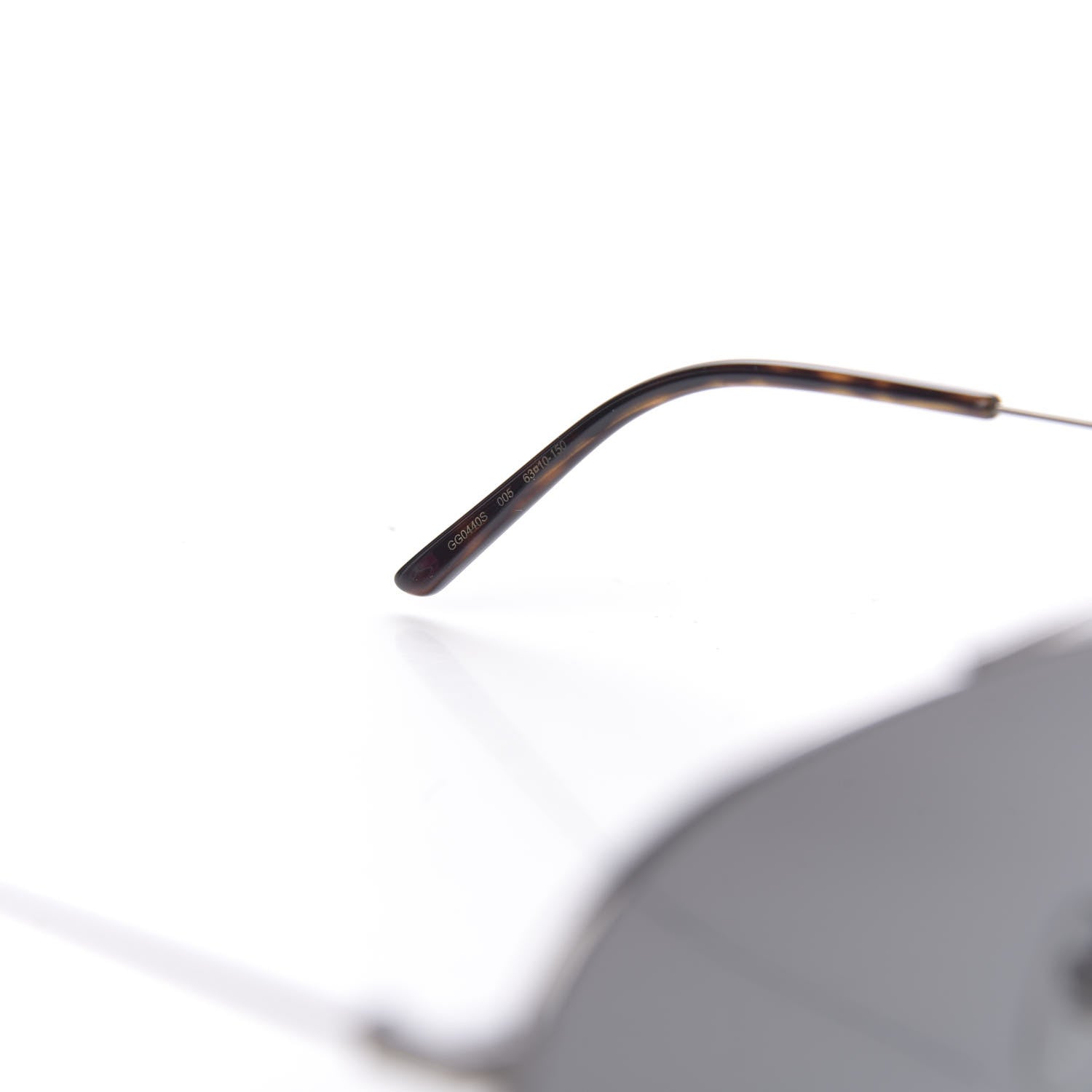 Gucci Aviator Sunglasses GG0440S Silver 6 of 8