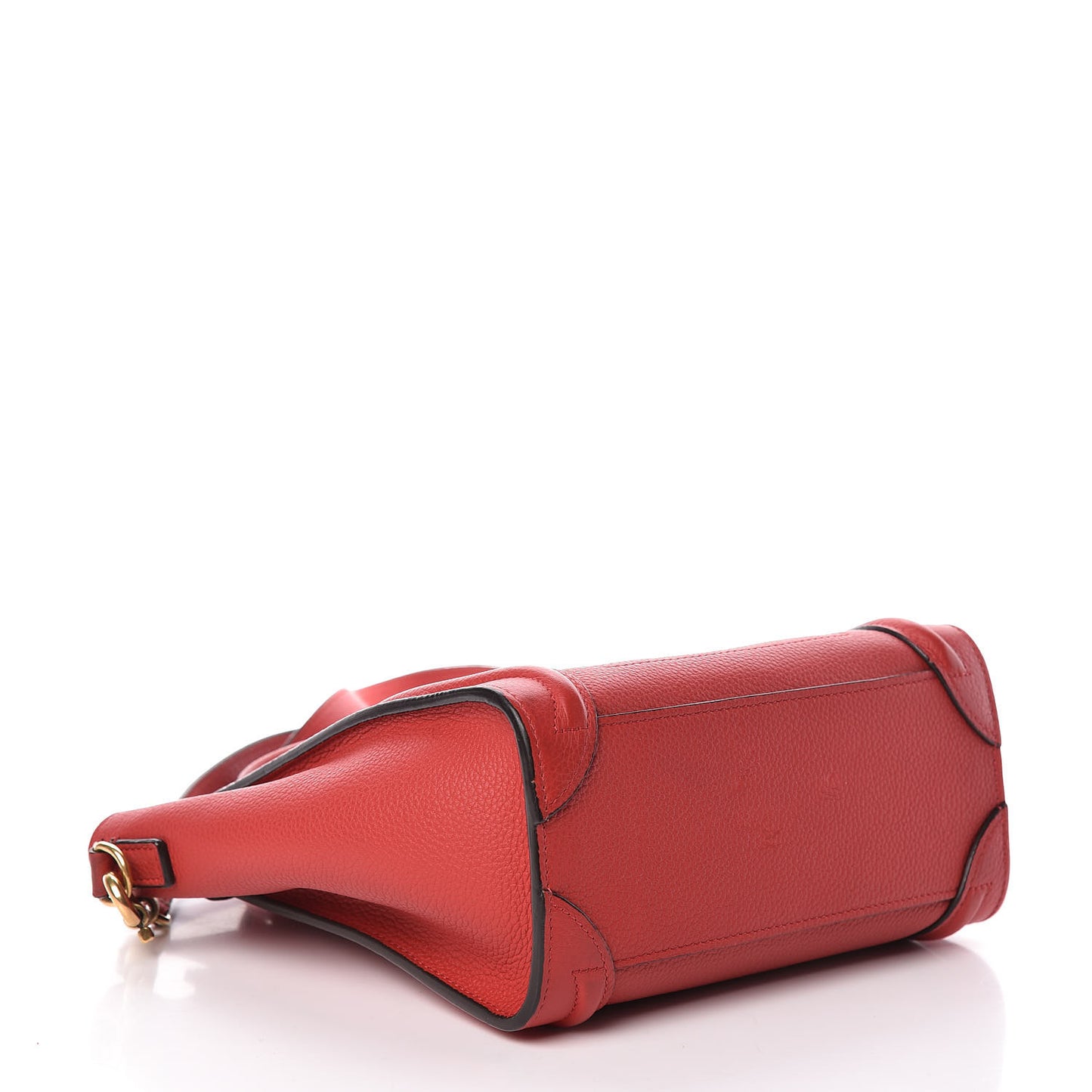 Drummed Calfskin Nano Luggage Red