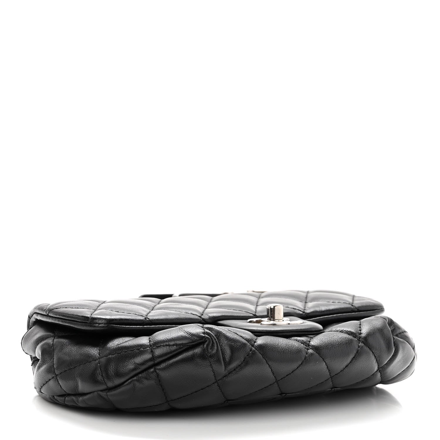 Chanel Calfskin Quilted CC Uniform Flap Belt Bag Black 4 of 11