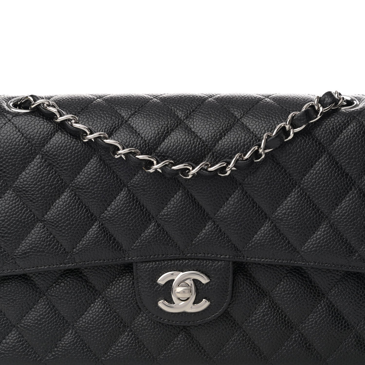 Chanel Caviar Quilted Medium Double Flap Black 8 of 11
