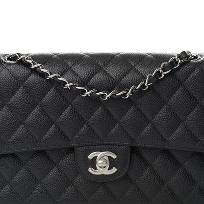 Chanel Caviar Quilted Medium Double Flap Black 8 of 11