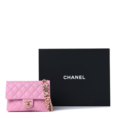 Chanel Shiny Caviar Pick Me Up Flap Belt Bag Pink 10 of 10