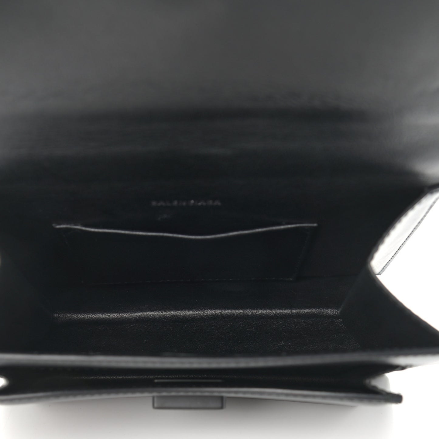 Box Calfskin Monochrome XS Sharp Top Handle Bag Black