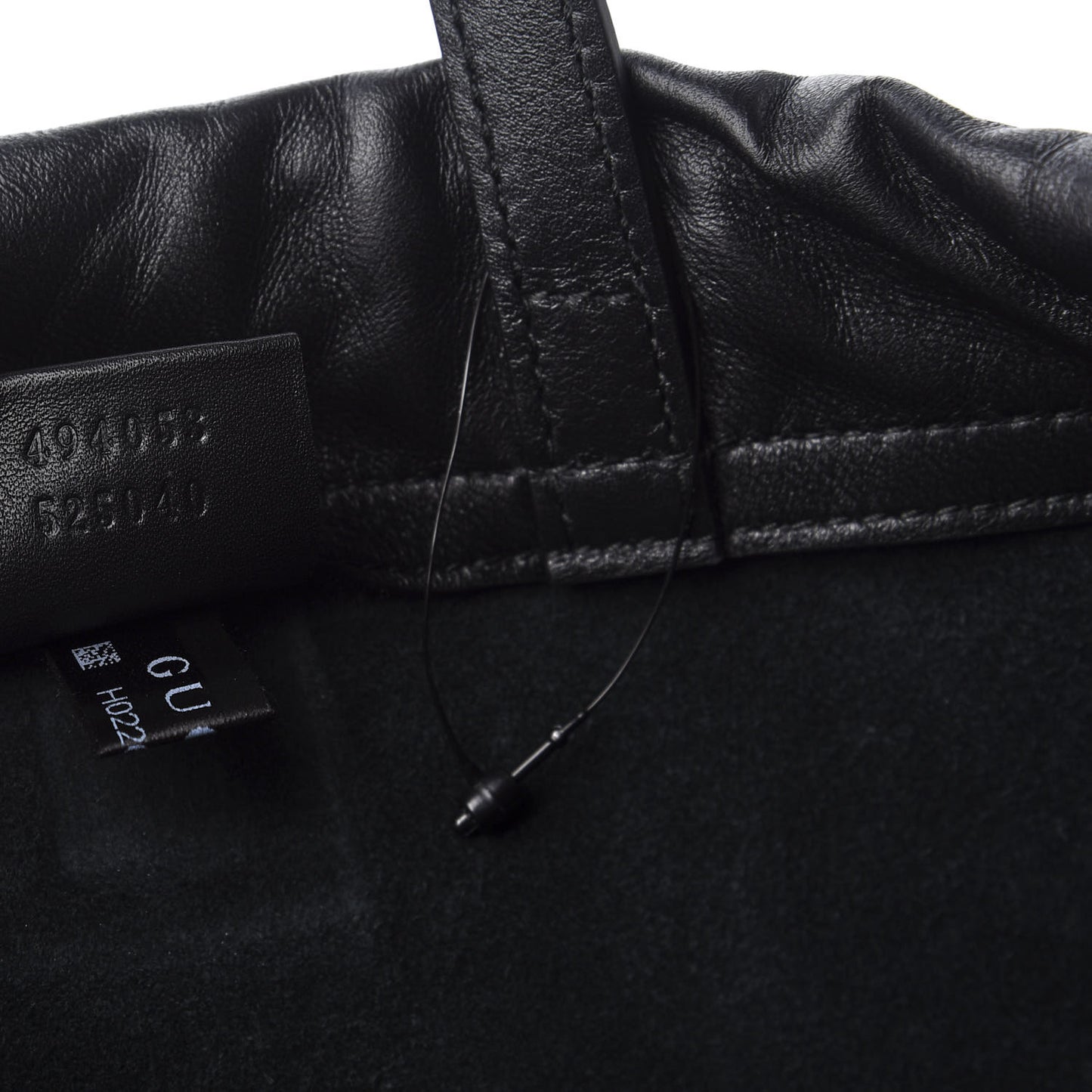 Calfskin Coco Capitan Logo Drawstring Backpack Black